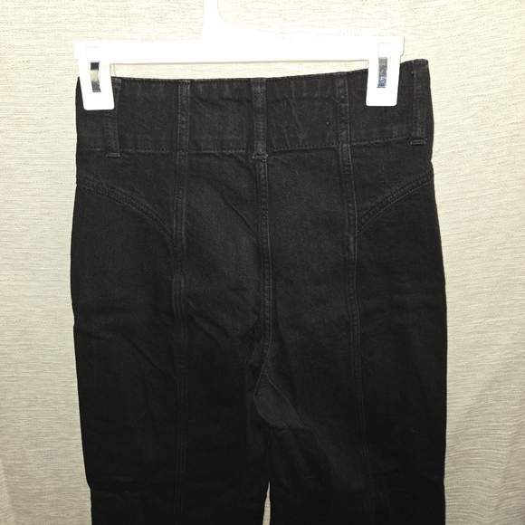 Universal Thread NWT 0 high rise wide leg black denim sailor jeans - Picture 7 of 8